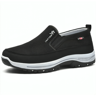 Ortopediska Herrskor Slip-On – Stötdämpande Promenadskor med Fotvalvsstöd för Breda Fötter