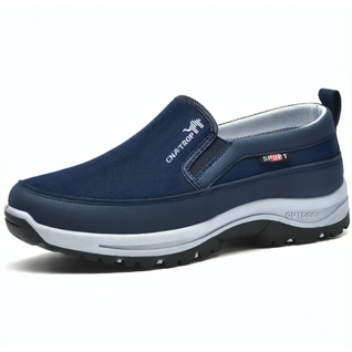 Ortopediska Herrskor Slip-On – Stötdämpande Promenadskor med Fotvalvsstöd för Breda Fötter