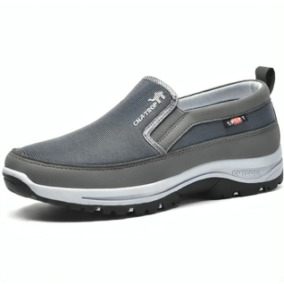 Ortopediska Herrskor Slip-On – Stötdämpande Promenadskor med Fotvalvsstöd för Breda Fötter