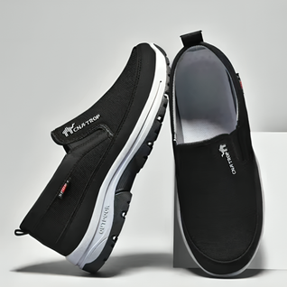 Ortopediska Herrskor Slip-On – Stötdämpande Promenadskor med Fotvalvsstöd för Breda Fötter