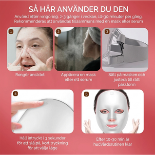 InfraRelief™ Ansiktsmask – Rödljusterapi för en bättre hudvård