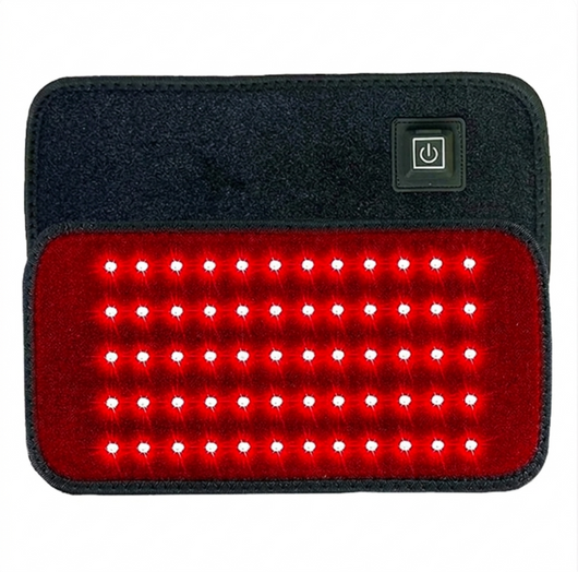 NordCura™ Rödljusterapi bälte med 60 infraröda LED-dioder för smärtlindring och muskelåterhämtning – flexibel dyna med USB-laddning och justerbar rem