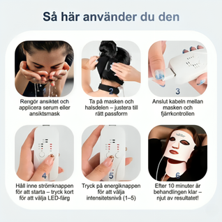 InfraRelief™ Ansiktsmask 2.0 – Rödljusterapi för en bättre hudvård
