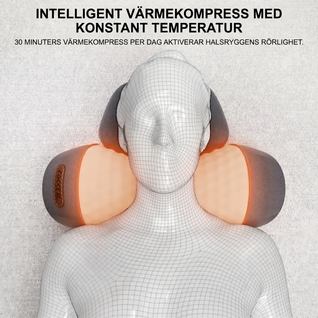 3-i-1 Nackmassagekudde med Värme, Vibration & Nackstretch