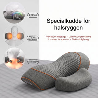 3-i-1 Nackmassagekudde med Värme, Vibration & Nackstretch