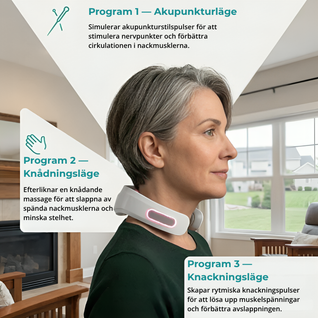 NeuroRelax™ Pro 2.0 – Nackmassage med TENS, EMS, Rödljus & Värme