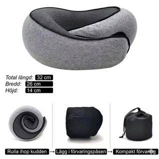 Ergonomisk resekudde – Nackstöd för flyg, bil och tåg