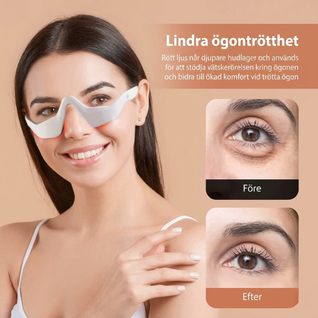 InfraRelief™ Ögonmassager – EMS & Rödljusterapi mot mörka ringar och trötta ögon